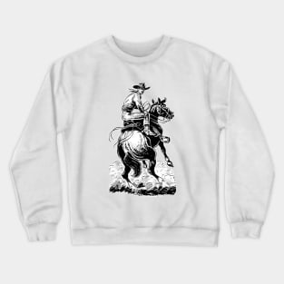 cowboy riding horse Crewneck Sweatshirt